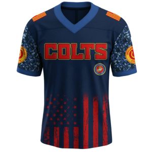 Colts US USMC 250th Birthday Football Jersey 2025 1 Colts US USMC 250th Birthday Football Jersey 20251