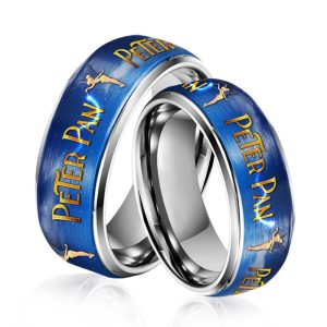 Peter Pan Silver Tungsten Rings Gift For Fans