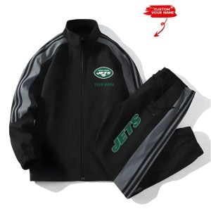 Jets Football Unisex Style Versatile Sports Set Jacket And Pants1