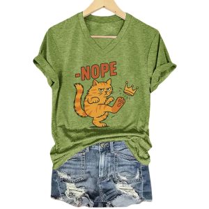 No Kings In America Cat Crown Nope Shirt1