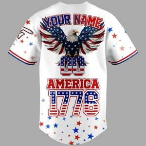 Woodpecker 4th of July USA Baseball Jersey2