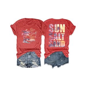 Retro Summer Sun Salt Sand Two Sided T shirt2