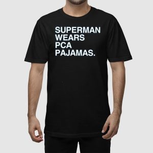 Superman Wears PCA Pajamas Cubs Shirt 2