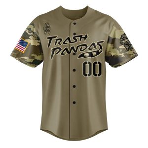 Trash Pandas Military Appreciation Night 2025 Baseball Jersey1