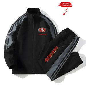 49ers Football Unisex Style Versatile Sports Set Jacket And Pants1