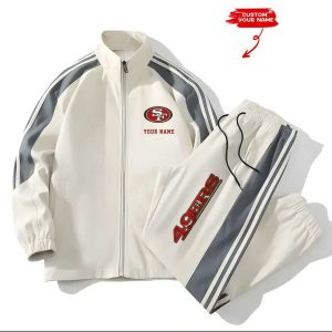 49ers Football Unisex Style Versatile Sports Set Jacket And Pants