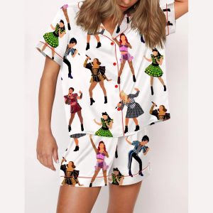 Six Musical Silky Satin Pajama Set2
