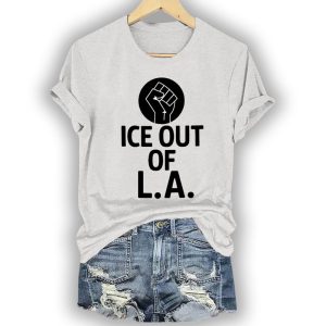 Womens Retro ICE Out of LA Print T Shirt3