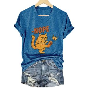 No Kings In America Cat Crown Nope Shirt2