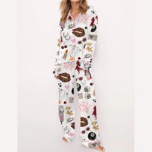 Western Cowgirl Glam Silky Satin Pajama Set2
