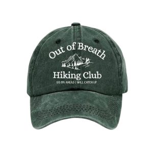 Out Of Breath Hiking Club Go On Ahead I Will Catch Up Printed Baseball Cap1