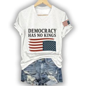 Democracy Has No Kings Trump America Shirt3