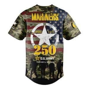 Mariners US Armys 250th Birthday Celebration Jersey2