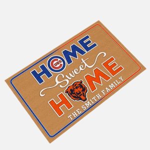Cubs Bears Home Sweet Home Customized Doormat1