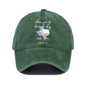 Texas Strong When You Go Through Deep Waters I Will Be With You Isaiah 43 2 Baseball Cap3