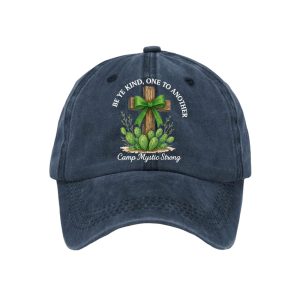 Texas Strong Green Bow Cross Be Ye Kind One to Another Camp Mystic Strong Baseball Cap2