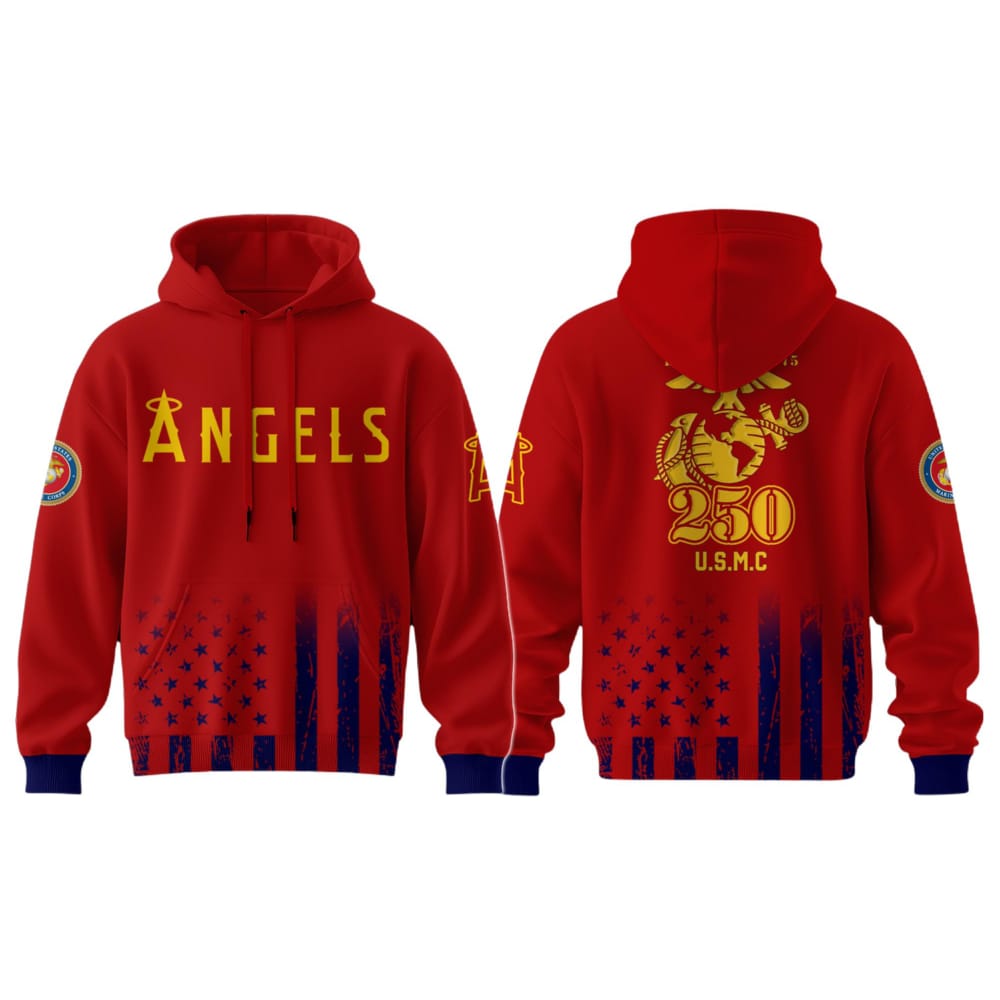 2025 Angels 250th Marine Corps Birthday Hoodie 2025 Angels 250th Marine Corps Birthday Hoodie
