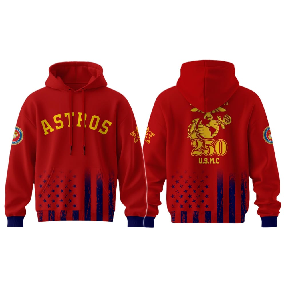 2025 Astros 250th Marine Corps Birthday Hoodie 2025 Astros 250th Marine Corps Birthday Hoodie