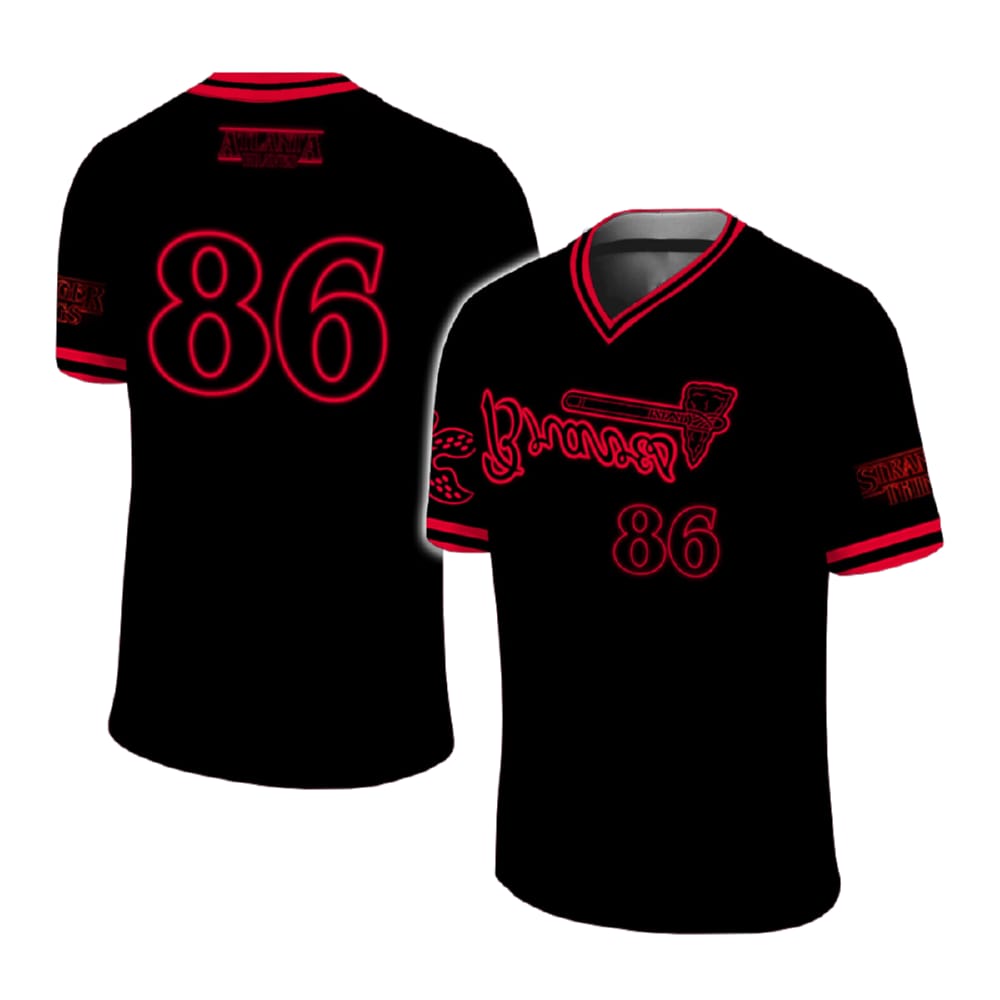 2025 Braves x Stranger Things Retro Jersey Shirt Giveaway 2025 Braves x Stranger Things Retro Jersey Shirt Giveaway