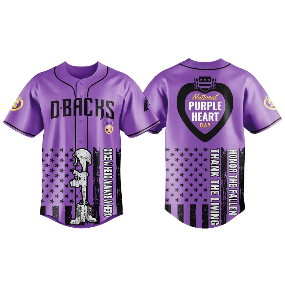 2025 Diamondbacks Purple Heart Day Jersey 2025 Diamondbacks Purple Heart Day Jersey