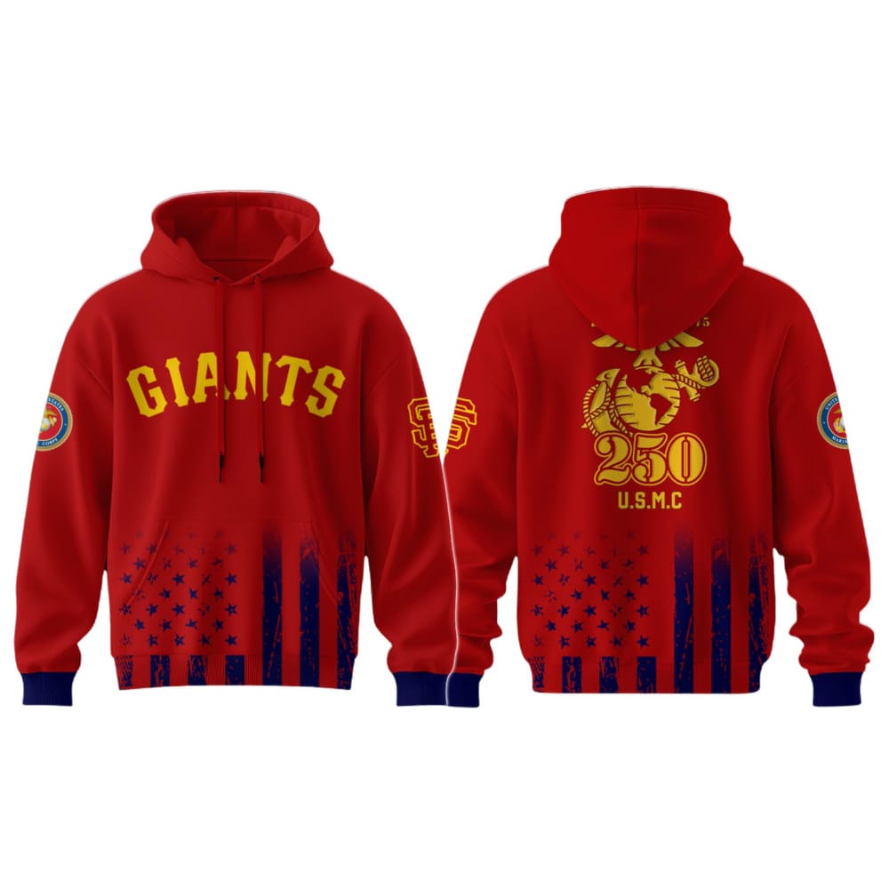 2025 Giants 250th Marine Corps Birthday Hoodie 2025 Giants 250th Marine Corps Birthday Hoodie