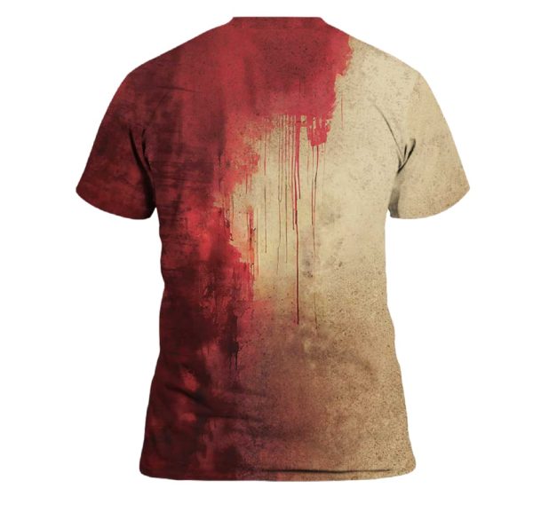 2025 Halloween It Was Self-Defense Bloody Art Print Printed T-shirt
