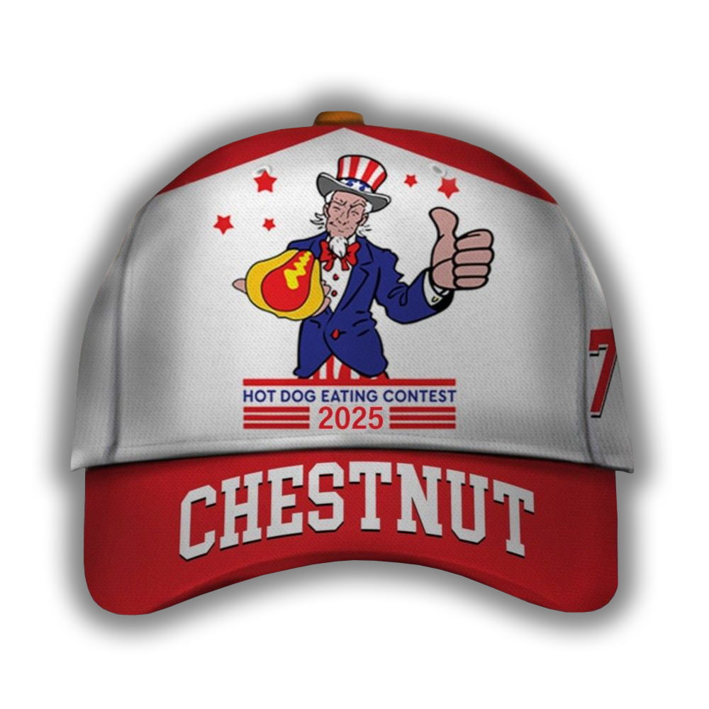 2025 Joey Chestnut 17th Nathan Famous Hot Dog Hat 2025 Joey Chestnut 17th Nathan Famous Hot Dog Hat