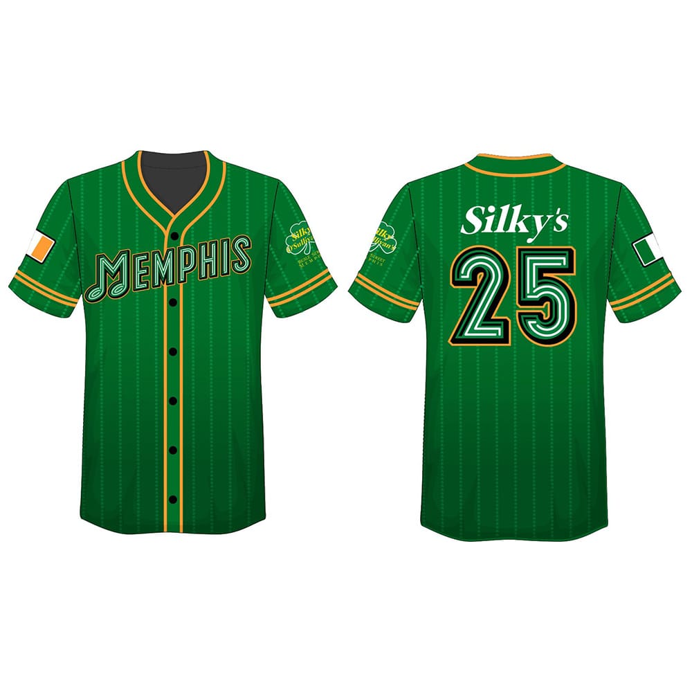 2025 Memphis Redbirds Halfway to St Patricks Day Jersey Giveaway 2025 Memphis Redbirds Halfway to St. Patrick's Day Jersey Giveaway