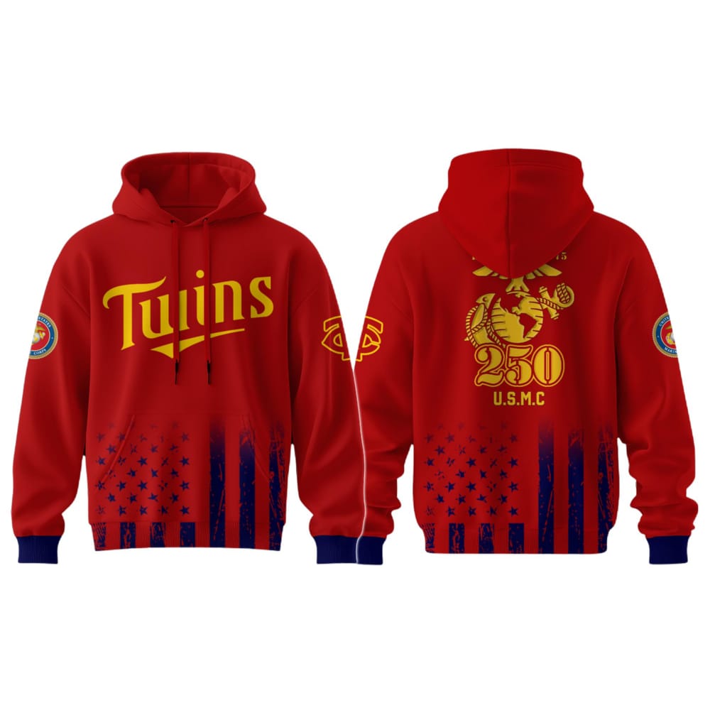 2025 Twins 250th Marine Corps Birthday Hoodie 2025 Twins 250th Marine Corps Birthday Hoodie