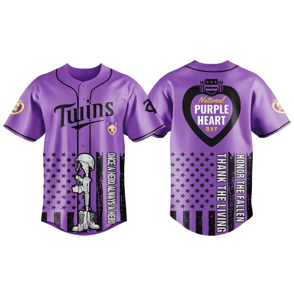 2025 Twins Purple Heart Day Jersey 2025 Twins Purple Heart Day Jersey