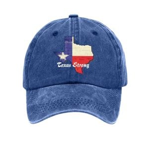 Retro Texas Strong Print Baseball Cap