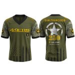 49ers US ARMY 250th Birthday Celebration Football Jersey 2025