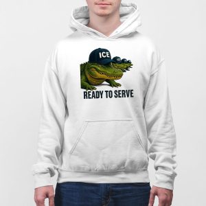 Ready to Serve Alligator Alcatraz wearing ICE Hat Shirt 5