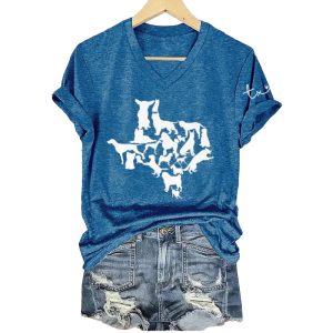 Texas Pet Relief Print T Shirt
