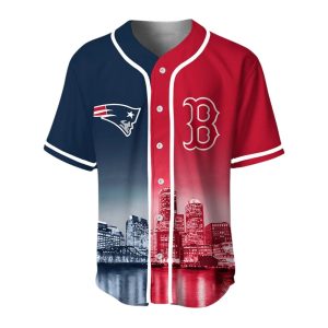 Patriots x Red Sox Customized Baseball Jersey1
