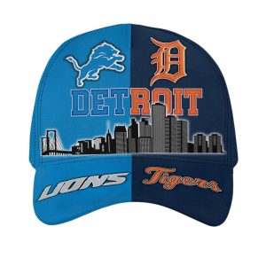 Lions Tigers Teams Detroit Skyline Classic Cap