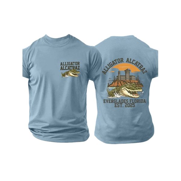 Alligator Alcatraz Everglades Florida Est 2025 Two Sided Shirt