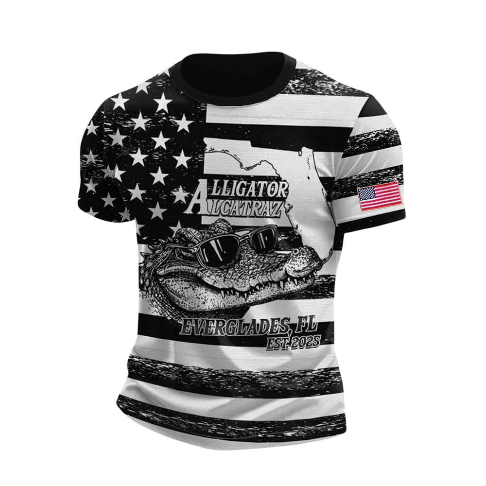 Alligator Alcatraz Florida Everglades Est 2025 Barbed Wire 3D Shirt Alligator Alcatraz Florida Everglades Est 2025 Barbed Wire 3D Shirt