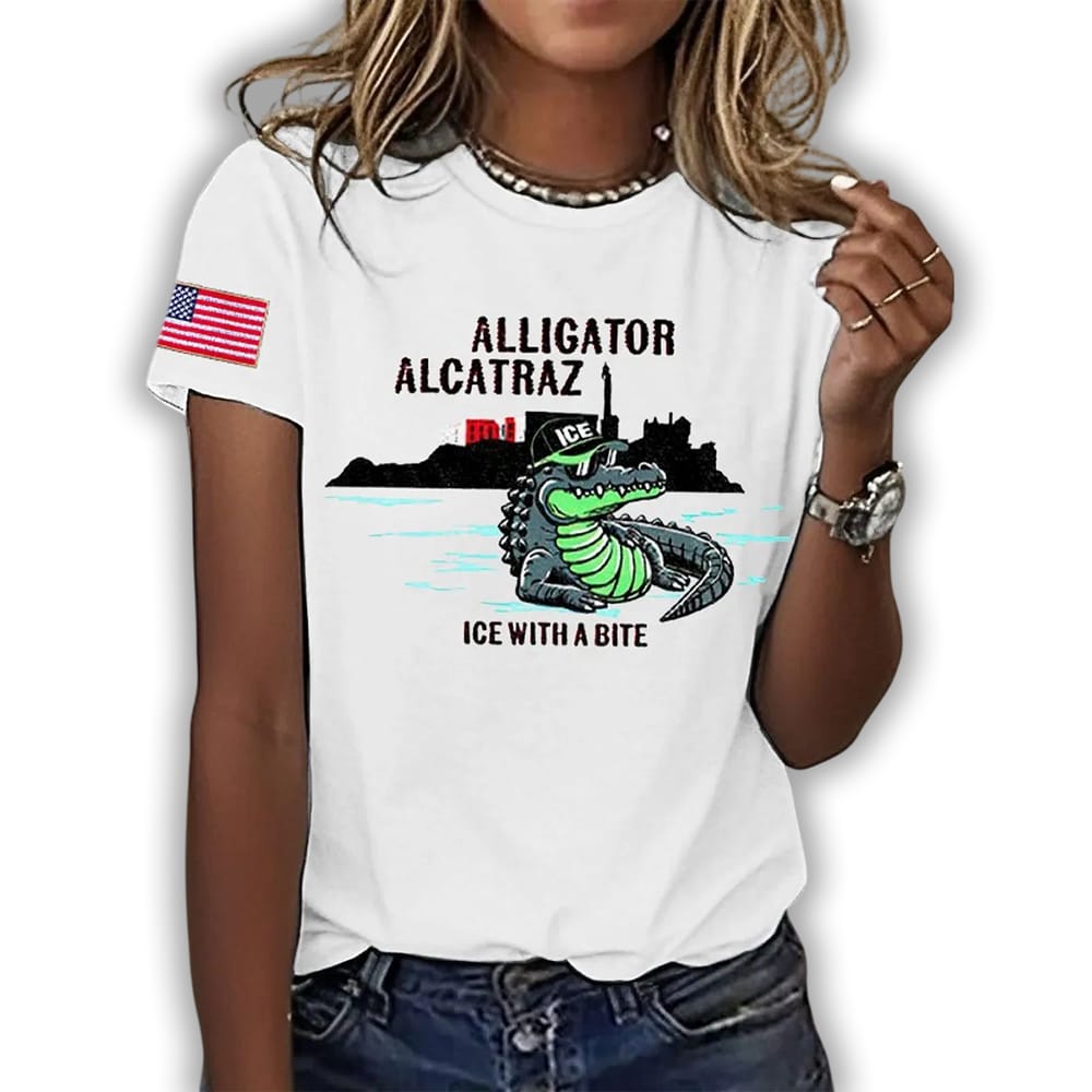 Alligator Alcatraz ICE With A Bite Shirt Alligator Alcatraz ICE With A Bite Shirt