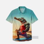 Alligator Yoga Hawaiian Shirt
