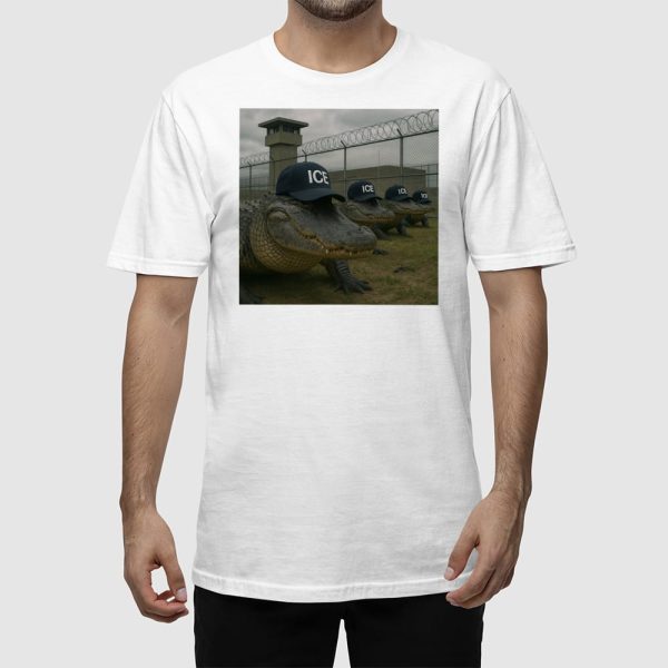 Alligator wearing Ice Hat Shirt
