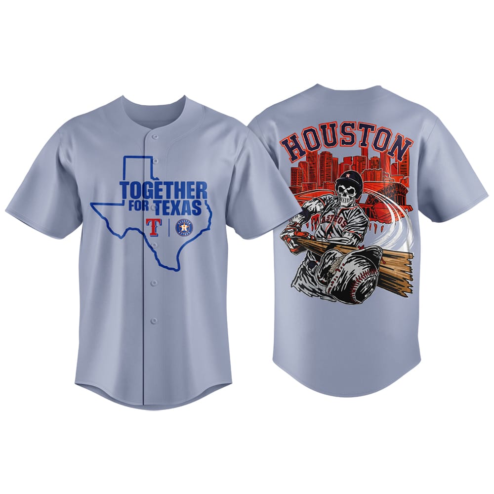 Astros Rangers Together For Texas Baseball Jersey Astros Rangers Together For Texas Baseball Jersey