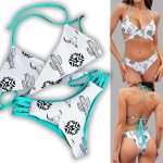 Aztec Crossover Bikini Set For Women