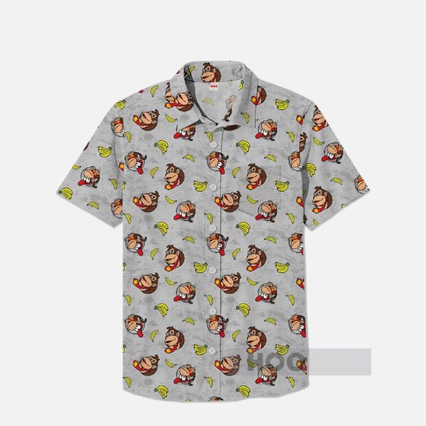 Bananas And Gorillas Pattern Hawaiian Shirt