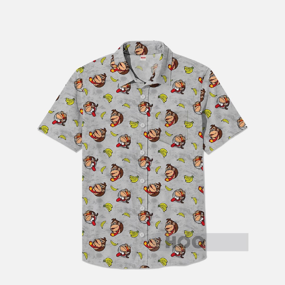 Bananas And Gorillas Pattern Hawaiian Shirt Bananas And Gorillas Pattern Hawaiian Shirt