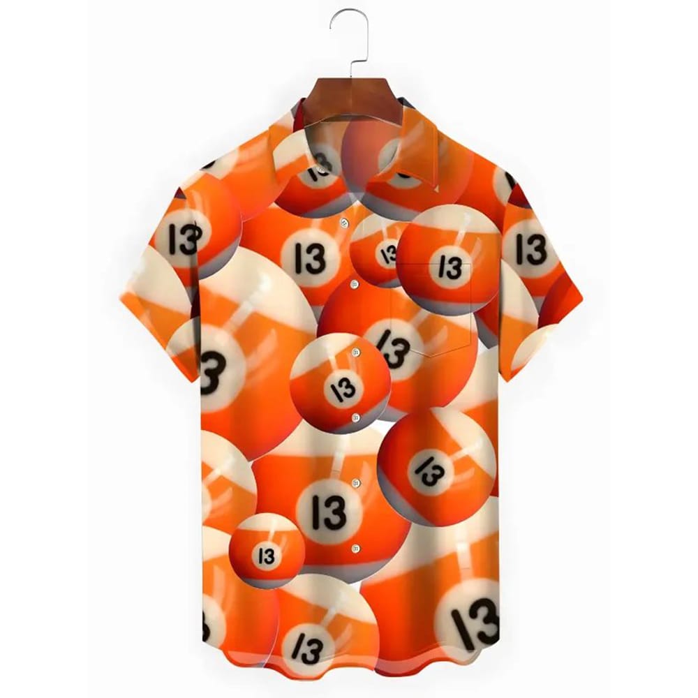 Billiard Balls Number 13 Hawaiian Shirt Billiard Balls Number 13 Hawaiian Shirt