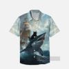Black Cat Driving Shark Style Adventure Hawaiian Shirt