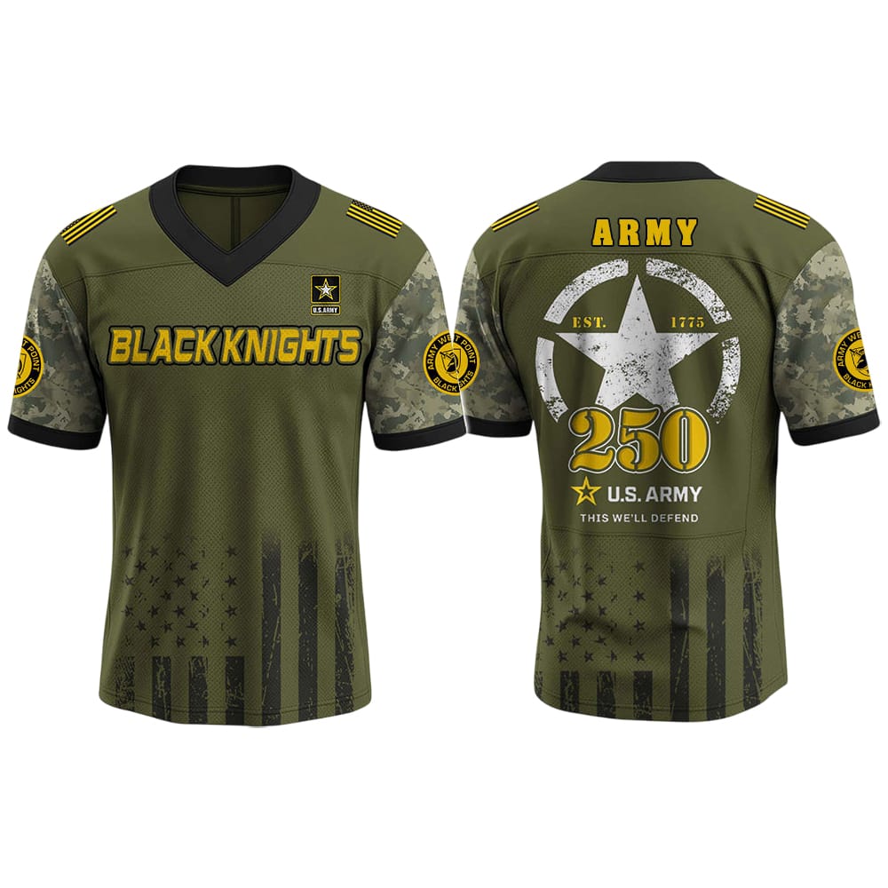 Black Knights 250th Birthday US ARMY Jersey Black Knights 250th Birthday US ARMY Jersey