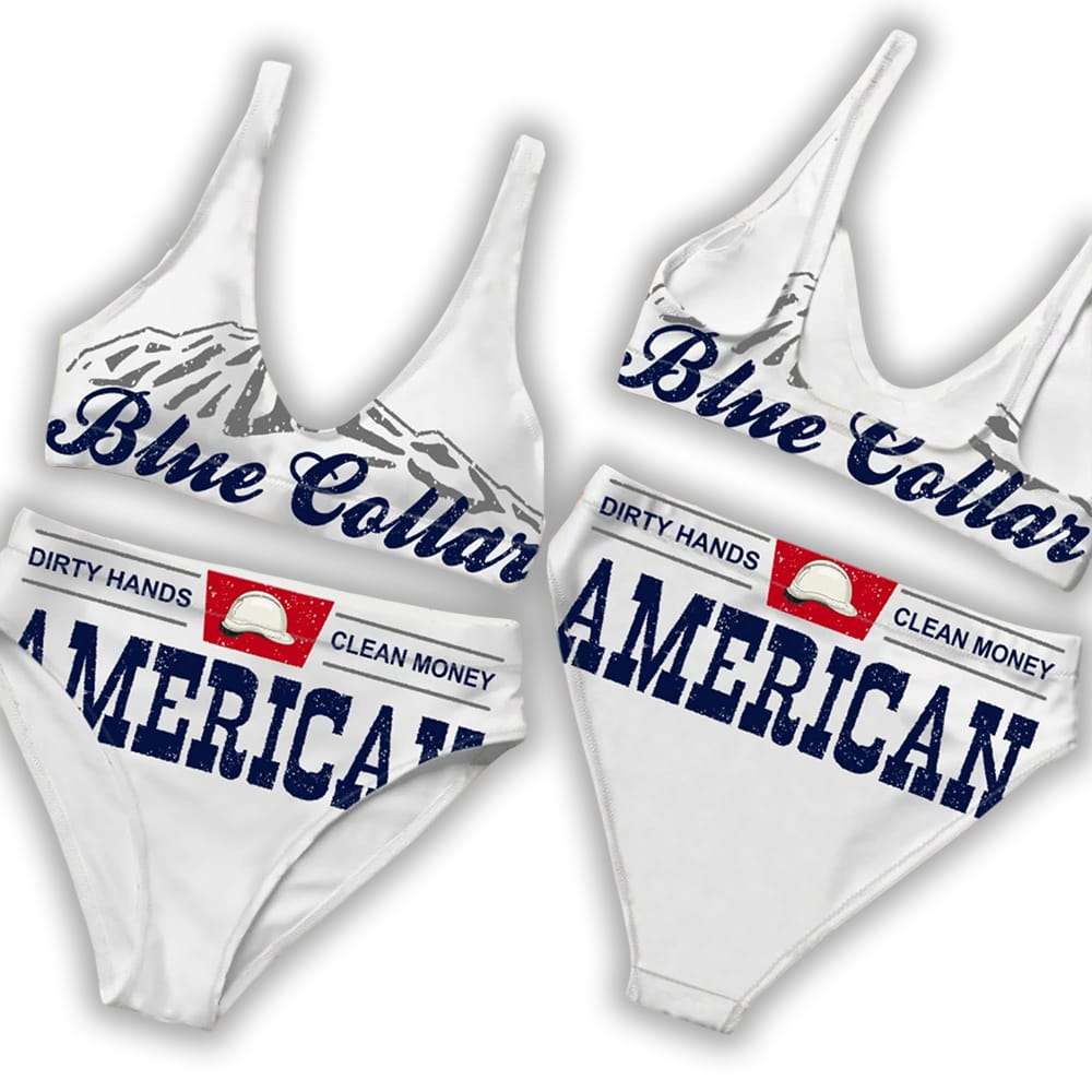 Blue Collar Beer Bikini Set For Women Blue Collar Beer Bikini Set For Women