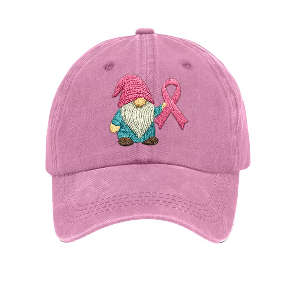Breast Cancer Gnome Awareness Vintage Baseball Cap Breast Cancer Gnome Awareness Vintage Baseball Cap